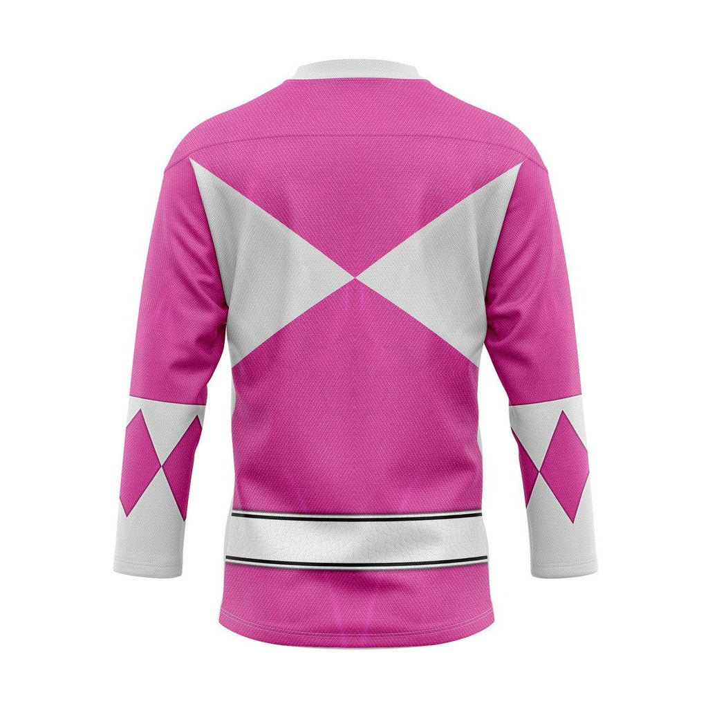 Pink Ranger Mighty Morphin Hockey Jersey - OodieGang.com