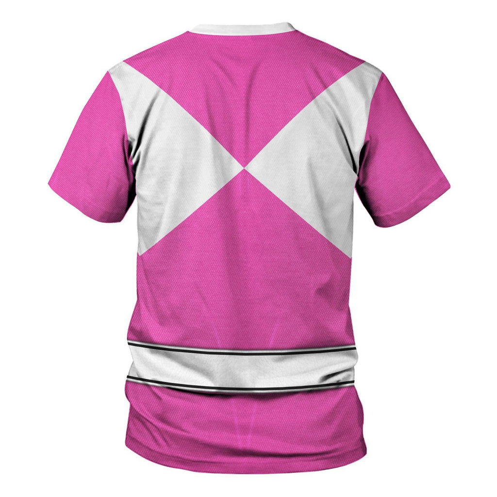 Pink Ranger Mighty Morphin Hoodies Sweatshirt T-shirt Hawaiian Tracksuit - OodieGang.com