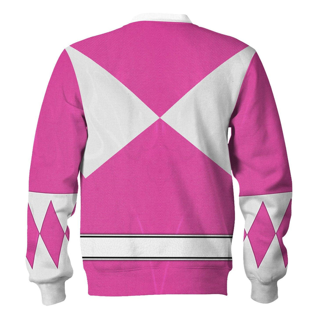 Pink Ranger Mighty Morphin Hoodies Sweatshirt T-shirt Hawaiian Tracksuit - OodieGang.com