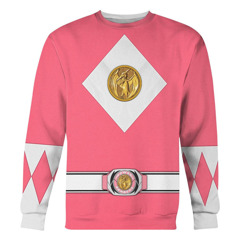 Pink Ranger Mighty Morphin The Movie (1995) Hoodies Sweatshirt T-shirt Hawaiian - OodieGang.com