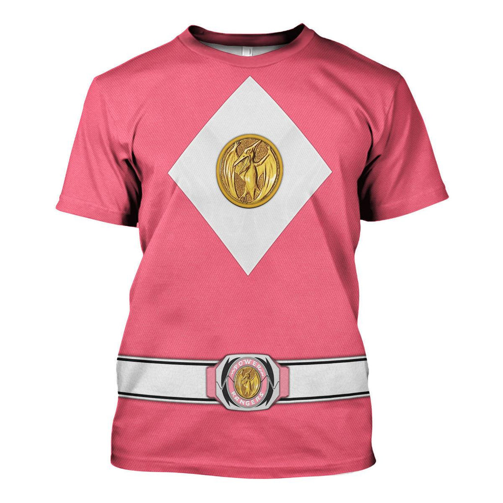 Pink Ranger Mighty Morphin The Movie (1995) Hoodies Sweatshirt T-shirt Hawaiian - OodieGang.com