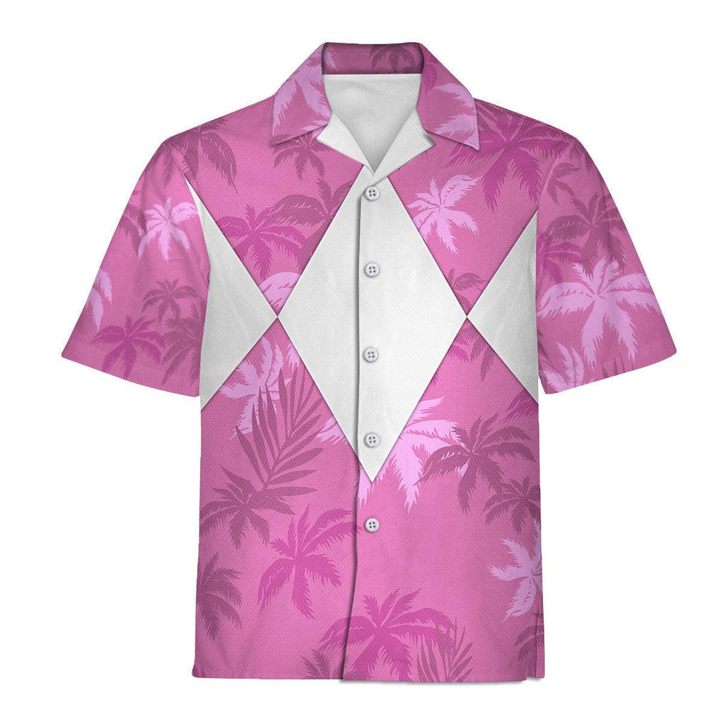 Pink Ranger x Tommy Vercetti Hawaiian Shirt & Beach Shorts - OodieGang.com