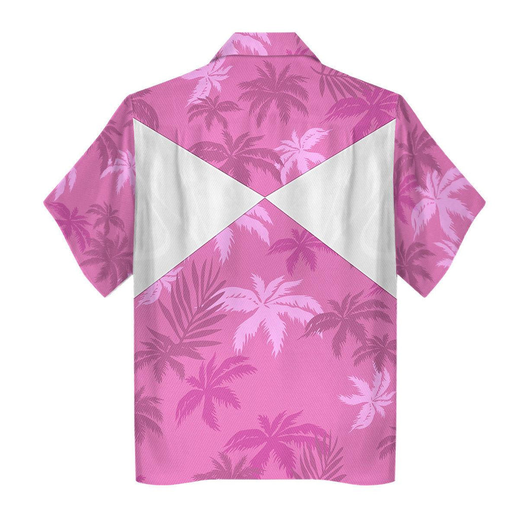 Pink Ranger x Tommy Vercetti Hawaiian Shirt & Beach Shorts - OodieGang.com