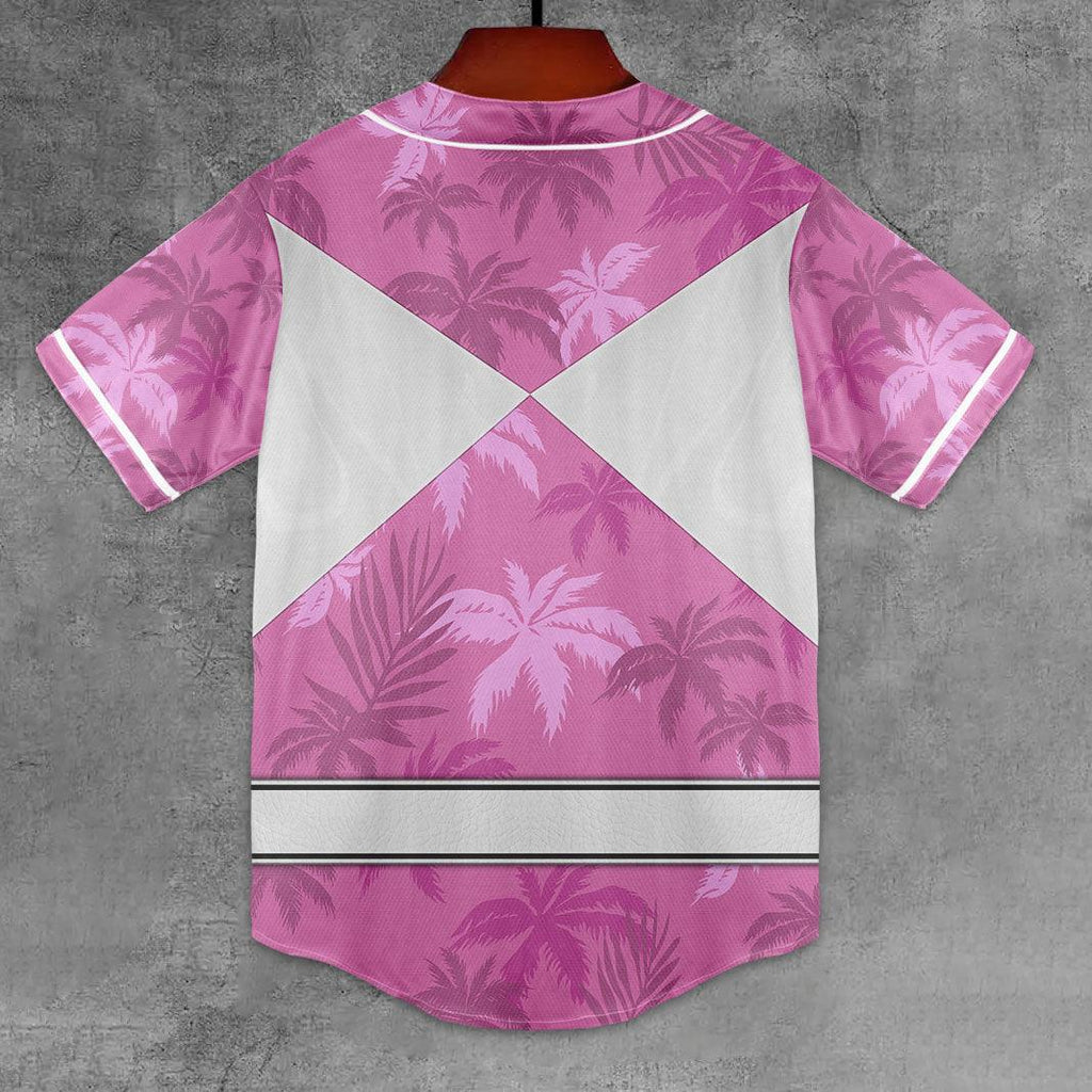 Pink Ranger x Tommy Vercetti MLB Jersey Shirt Beach Shorts - OodieGang.com