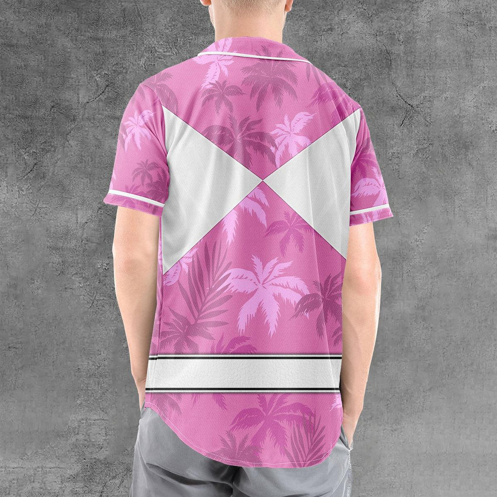 Pink Ranger x Tommy Vercetti MLB Jersey Shirt Beach Shorts - OodieGang.com