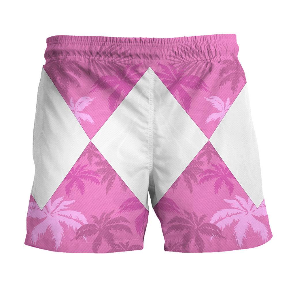 Pink Ranger x Tommy Vercetti MLB Jersey Shirt Beach Shorts - OodieGang.com