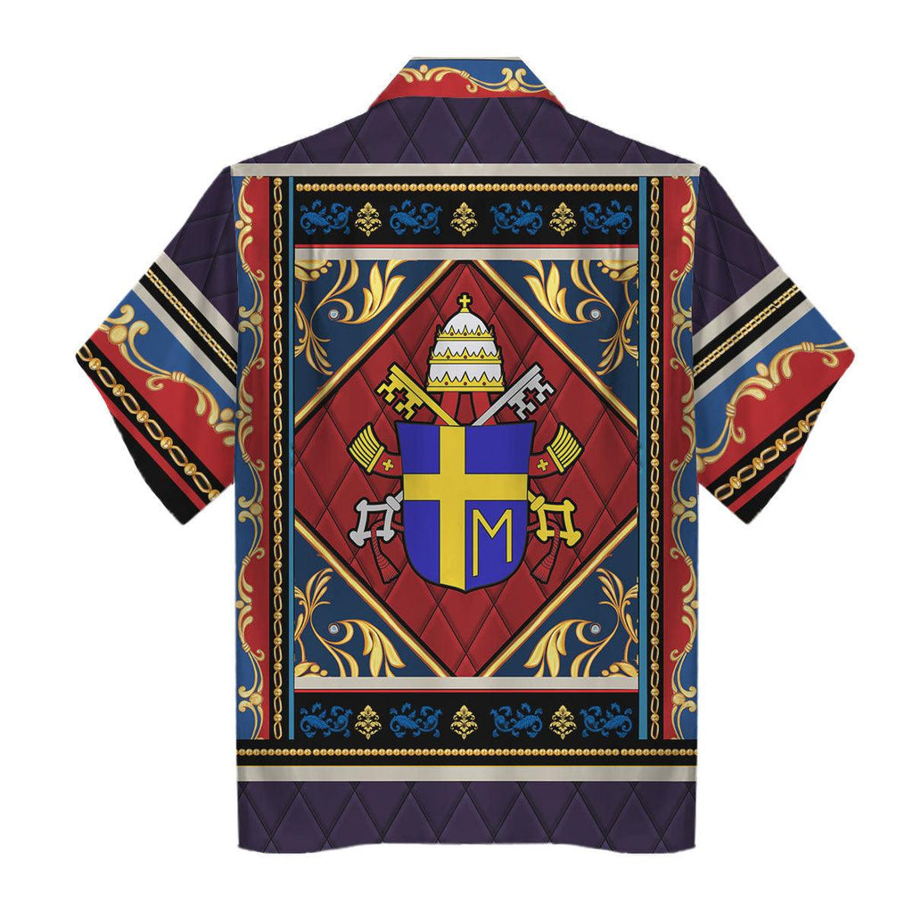 Pope John Paul II Stained Glass Hawaiian Shirt - OodieGang.com