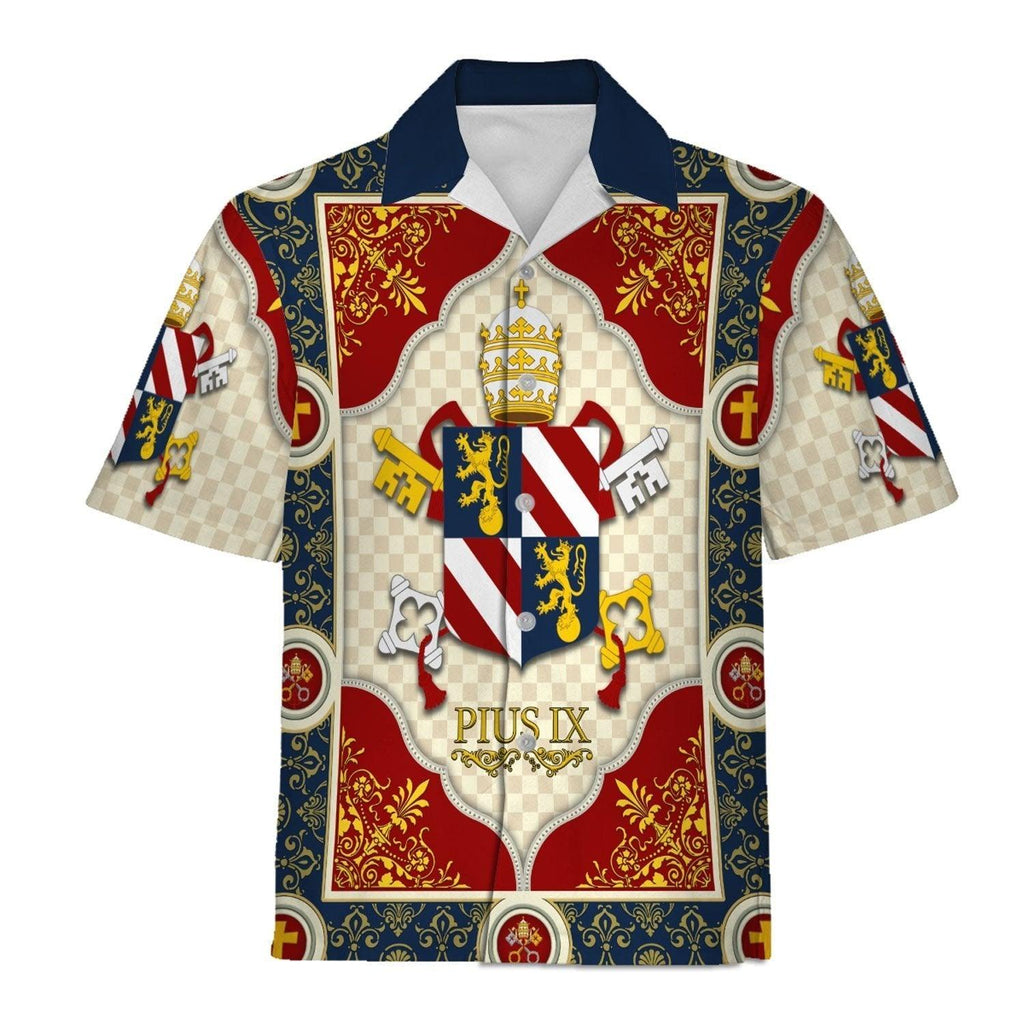 Pope Pius IX Coat Of Arms Hawaiian Shirt - OodieGang.com