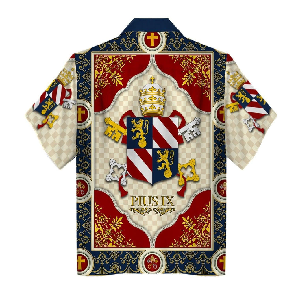 Pope Pius IX Coat Of Arms Hawaiian Shirt - OodieGang.com