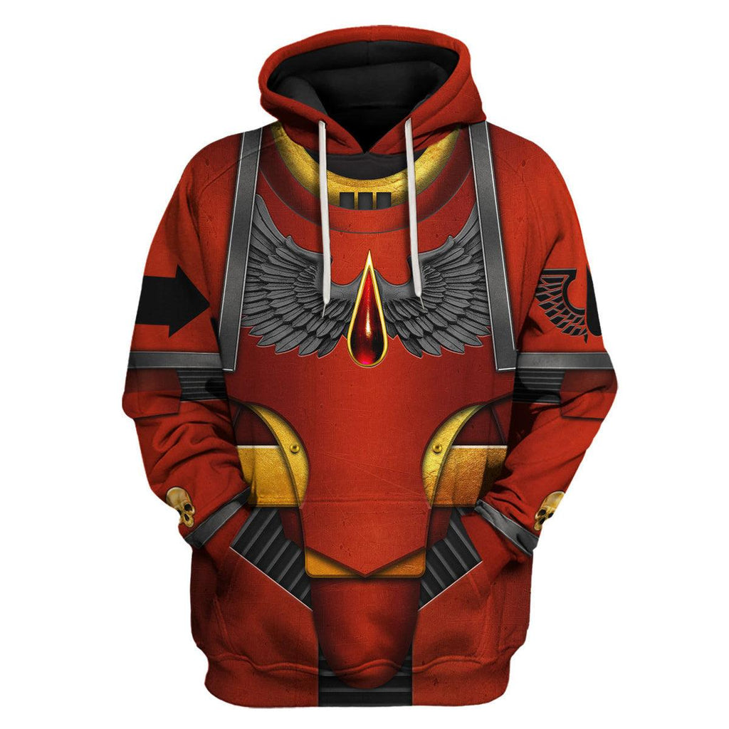 Pre-Heresy Blood Angels in Mark IV Maximus Power Armor T-shirt Hoodie Sweatpants Cosplay - OodieGang