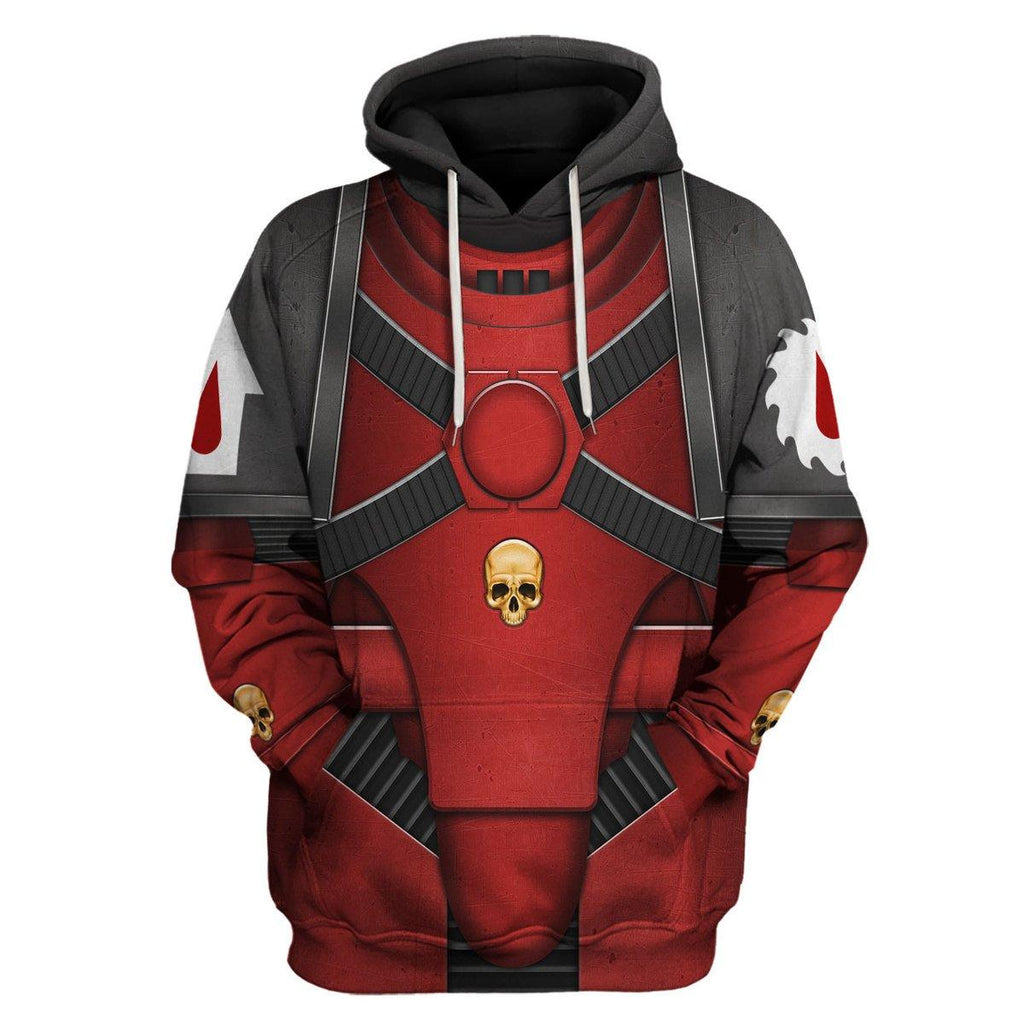 Pre-Heresy Flesh Tearers in Mark IV Maximus Power Armor T-shirt Hoodie Sweatpants Cosplay - OodieGang