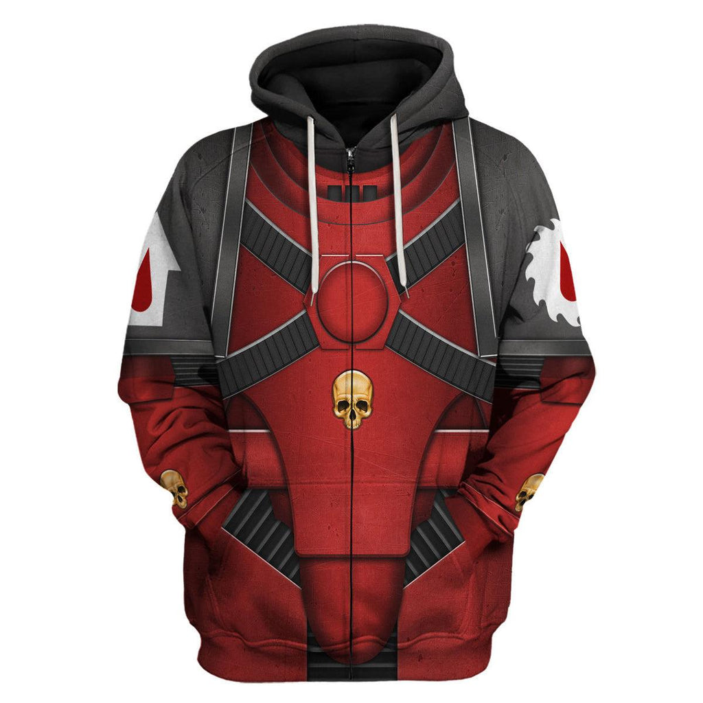 Pre-Heresy Flesh Tearers in Mark IV Maximus Power Armor T-shirt Hoodie Sweatpants Cosplay - OodieGang