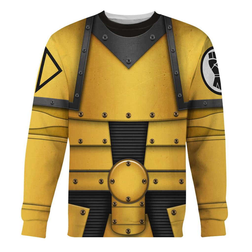 Pre-Heresy Imperial Fists in Mark II Crusade T-shirt Hoodie Sweatpants Cosplay - OodieGang