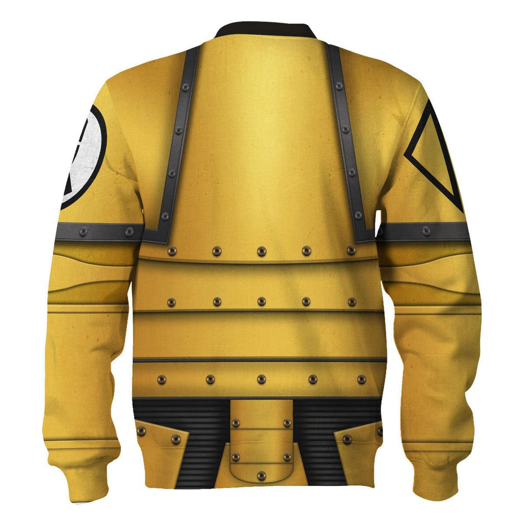 Pre-Heresy Imperial Fists in Mark II Crusade T-shirt Hoodie Sweatpants Cosplay - OodieGang