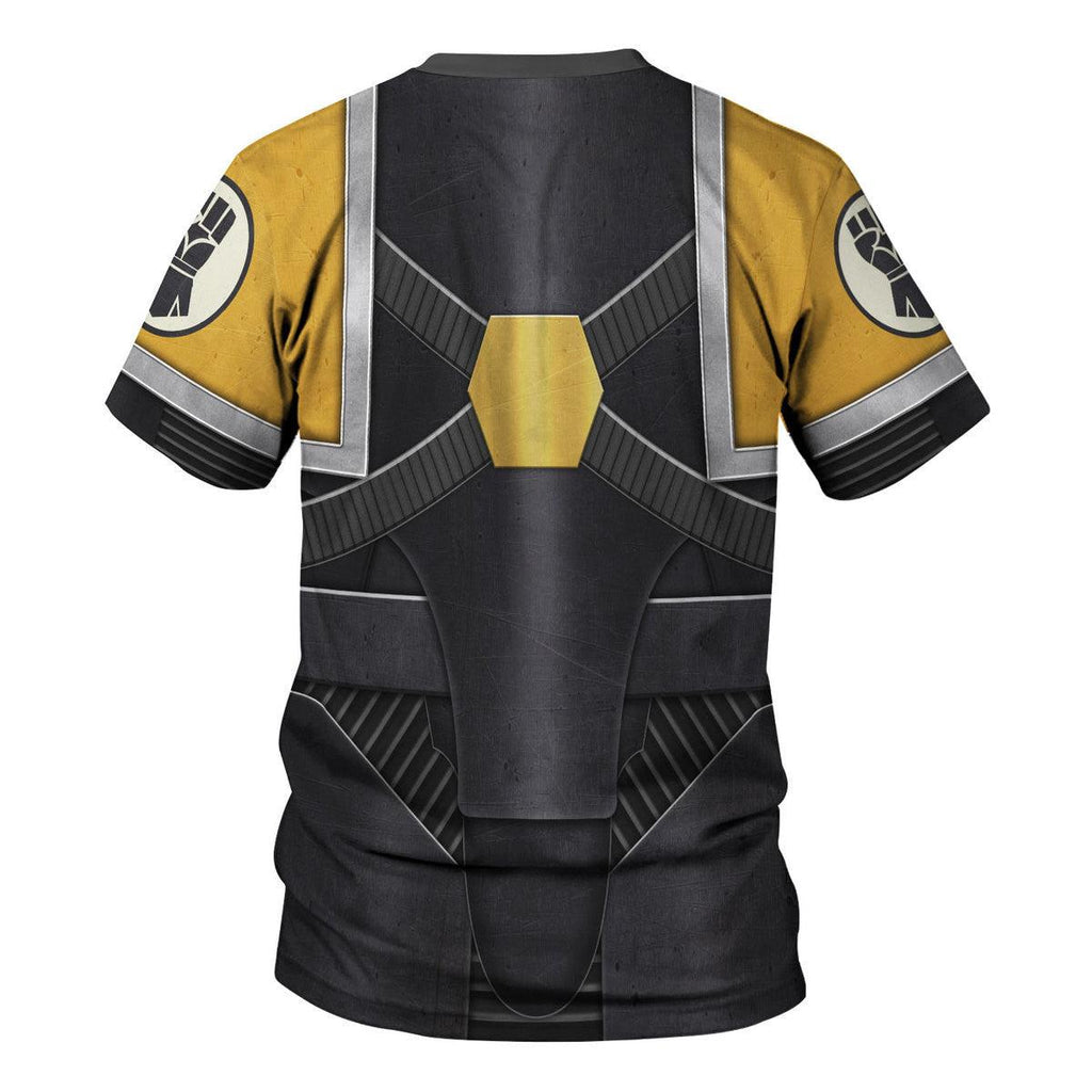 Pre-Heresy Imperial Fists in Mark IV Maximus Power Armor T-shirt Hoodie Sweatpants Cosplay - OodieGang