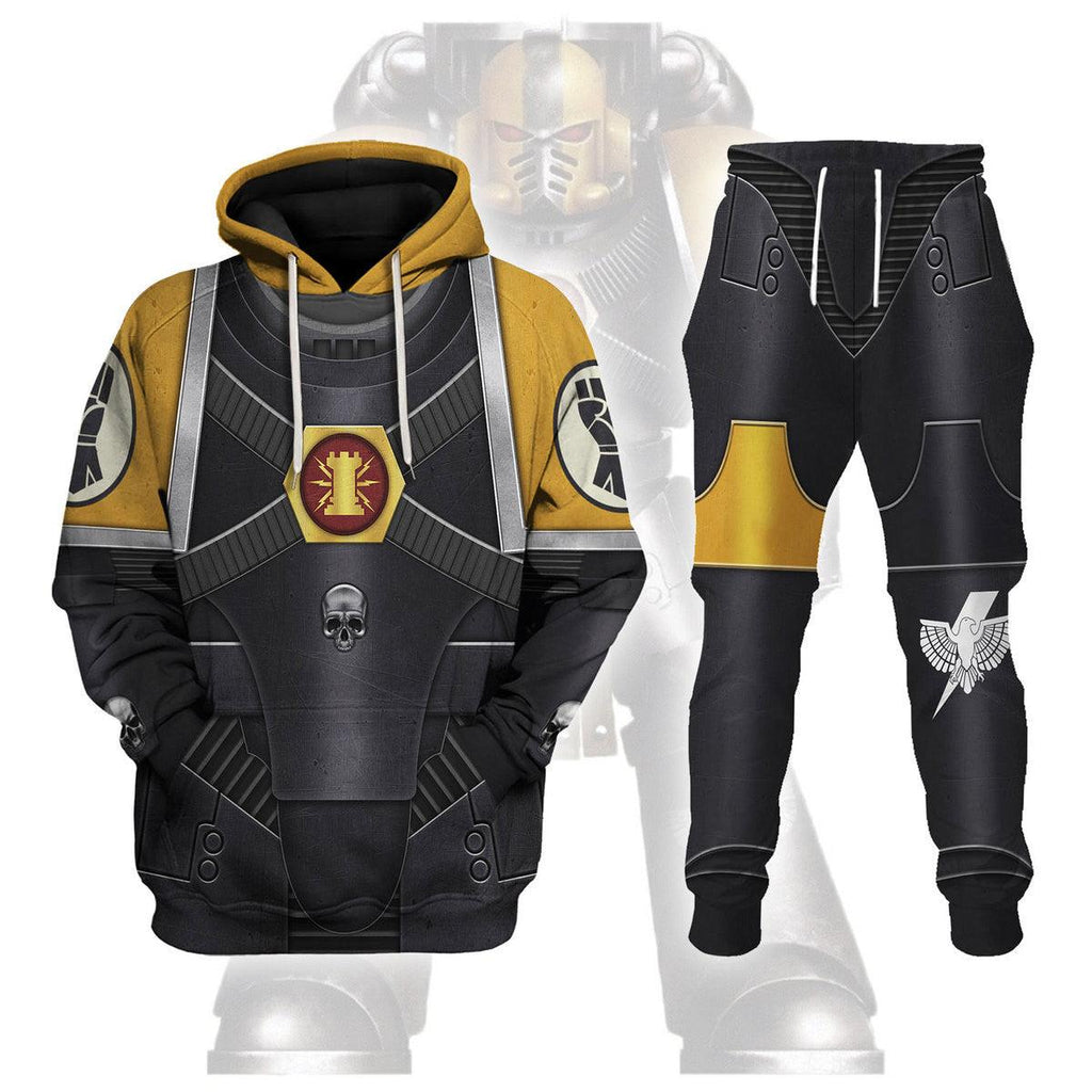 Pre-Heresy Imperial Fists in Mark IV Maximus Power Armor T-shirt Hoodie Sweatpants Cosplay - OodieGang