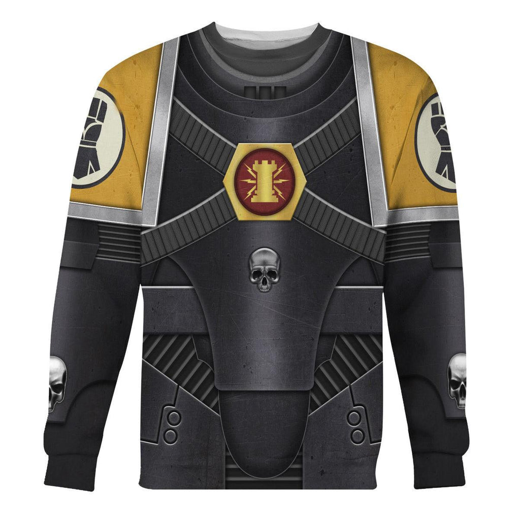 Pre-Heresy Imperial Fists in Mark IV Maximus Power Armor T-shirt Hoodie Sweatpants Cosplay - OodieGang