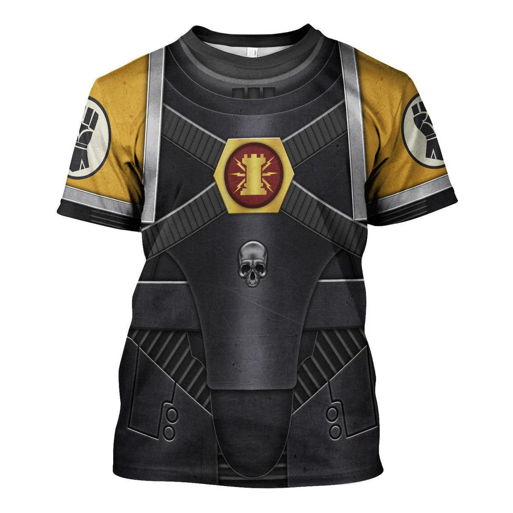 Pre-Heresy Imperial Fists in Mark IV Maximus Power Armor T-shirt Hoodie Sweatpants Cosplay - OodieGang