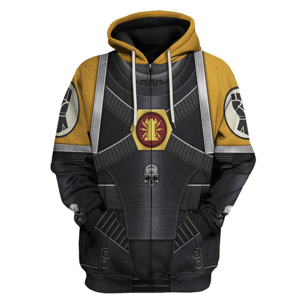 Pre-Heresy Imperial Fists in Mark IV Maximus Power Armor T-shirt Hoodie Sweatpants Cosplay - OodieGang