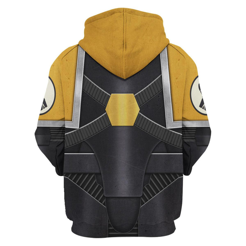 Pre-Heresy Imperial Fists in Mark IV Maximus Power Armor T-shirt Hoodie Sweatpants Cosplay - OodieGang