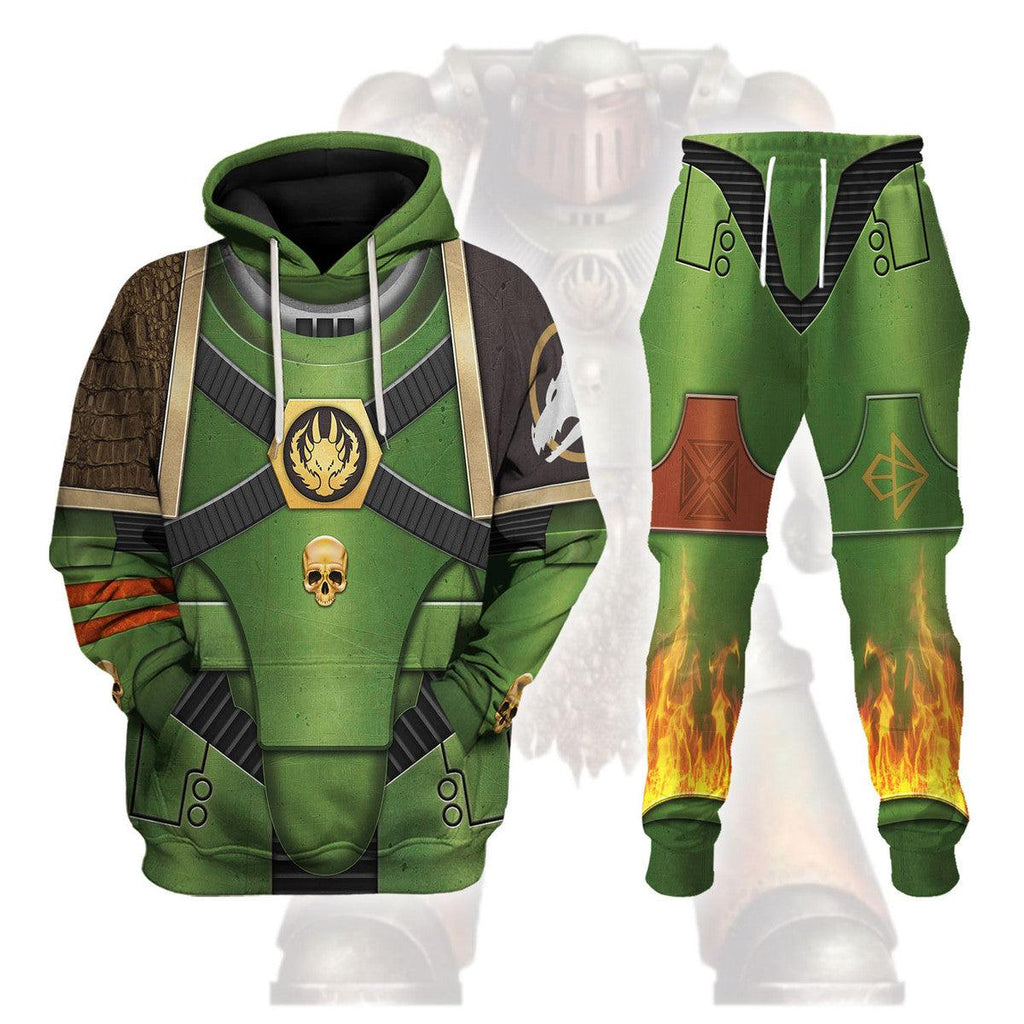 Pre-Heresy Salamanders in Mark IV Maximus Power Armor T-shirt Hoodie Sweatpants Cosplay - OodieGang