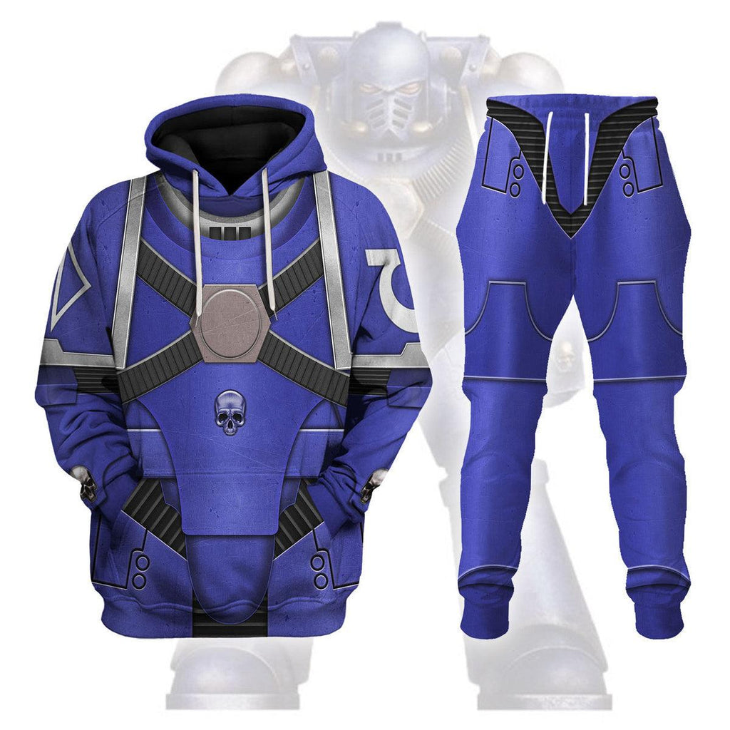 Pre-Heresy Ultramarines in Mark IV Maximus Power Armor T-shirt Hoodie Sweatpants Cosplay - OodieGang