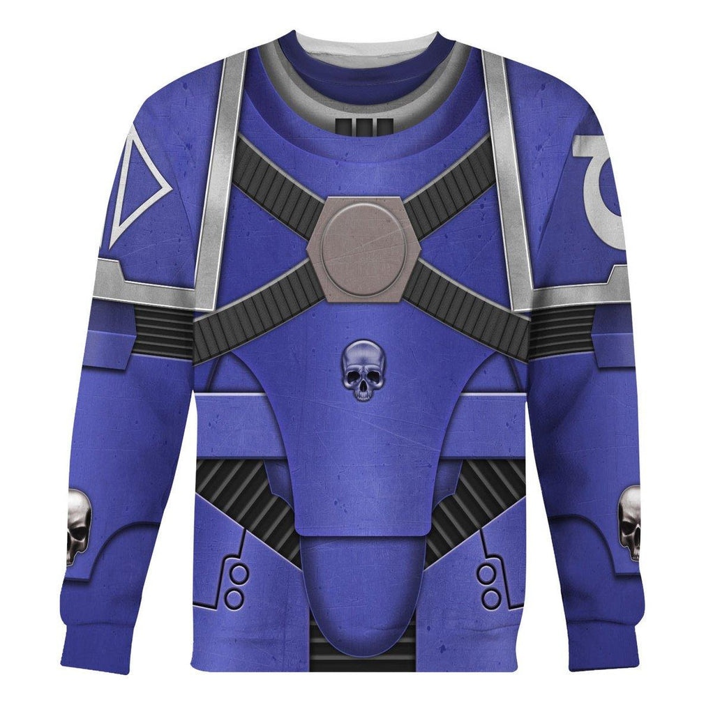 Pre-Heresy Ultramarines in Mark IV Maximus Power Armor T-shirt Hoodie Sweatpants Cosplay - OodieGang