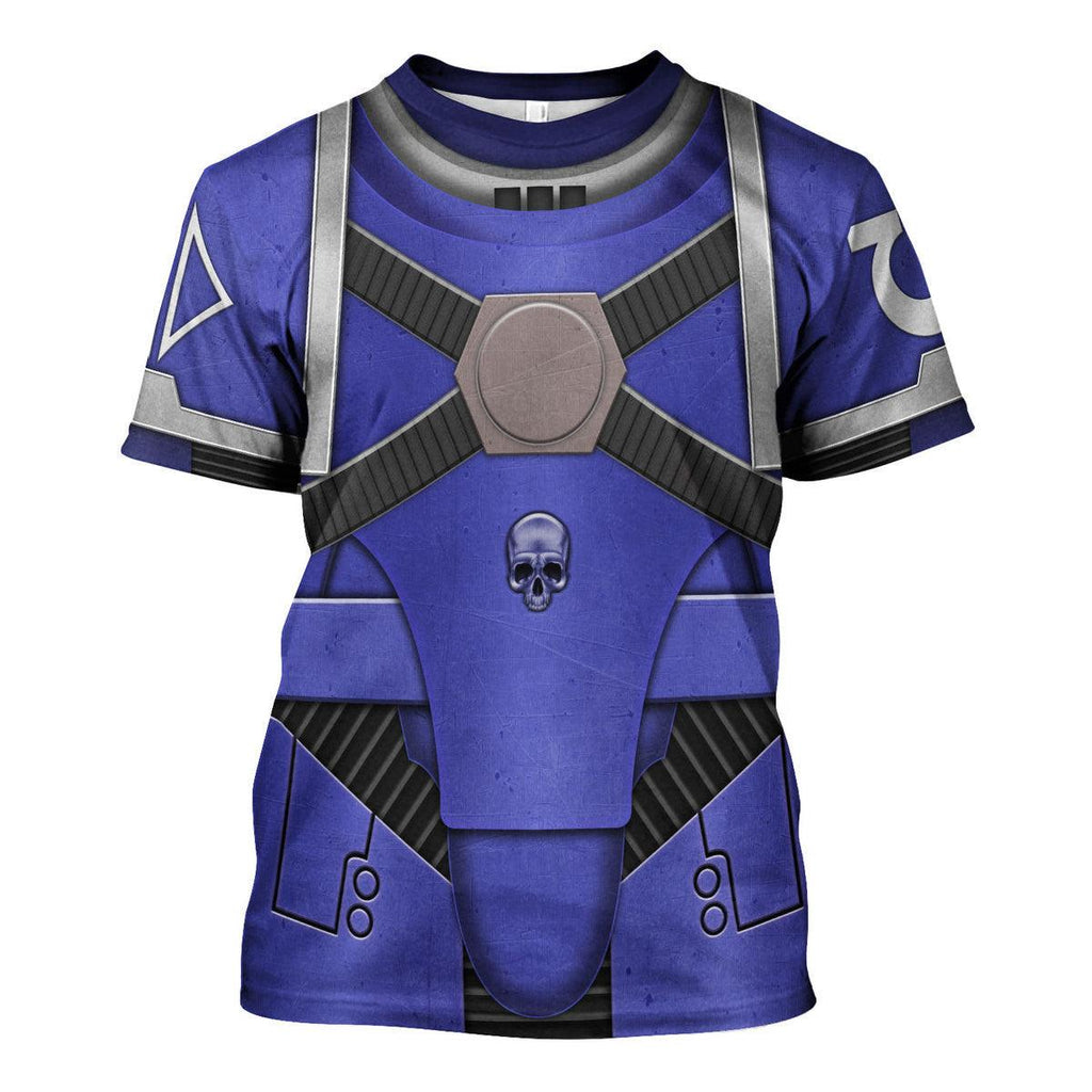 Pre-Heresy Ultramarines in Mark IV Maximus Power Armor T-shirt Hoodie Sweatpants Cosplay - OodieGang