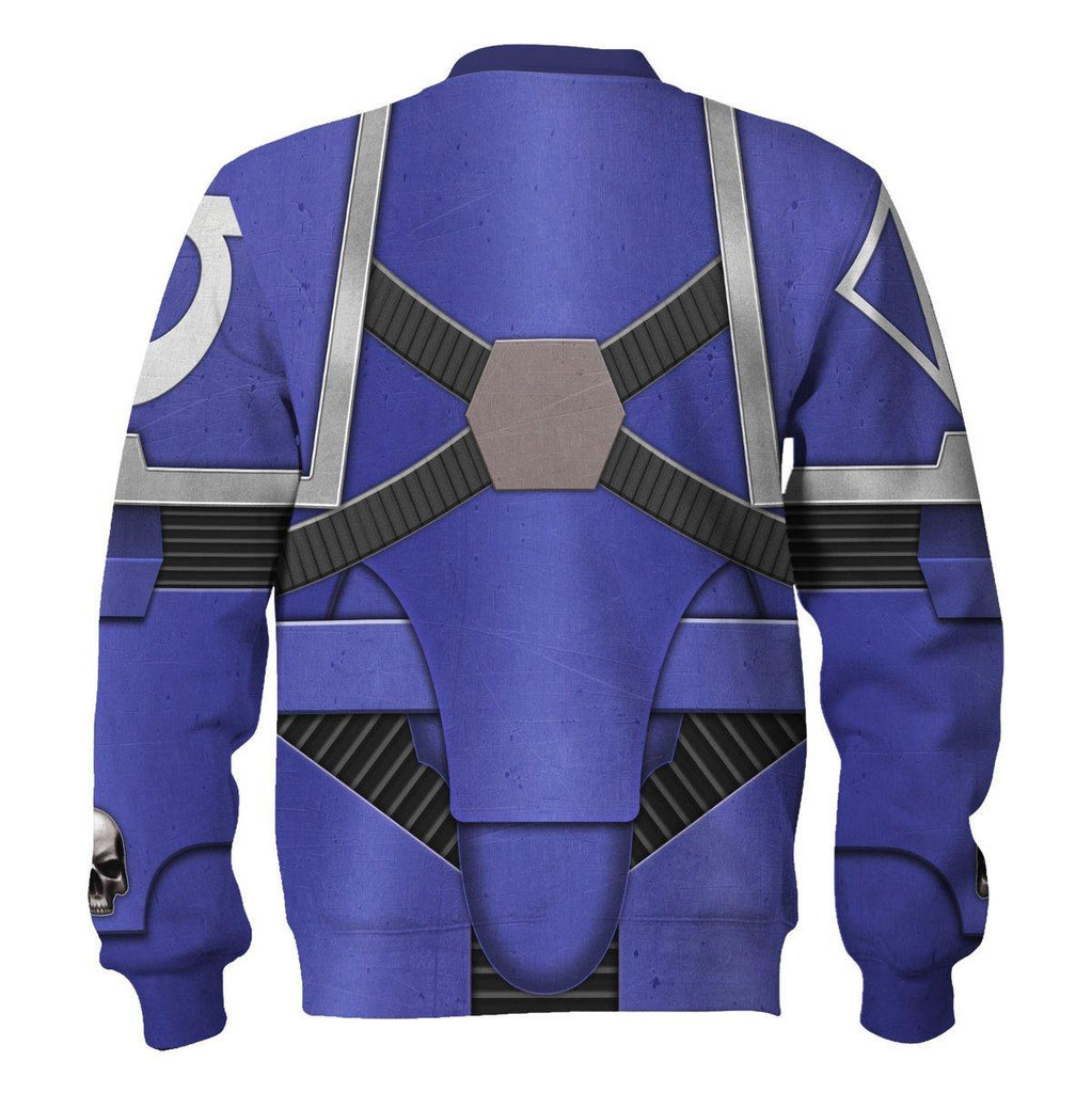 Pre-Heresy Ultramarines in Mark IV Maximus Power Armor T-shirt Hoodie Sweatpants Cosplay - OodieGang