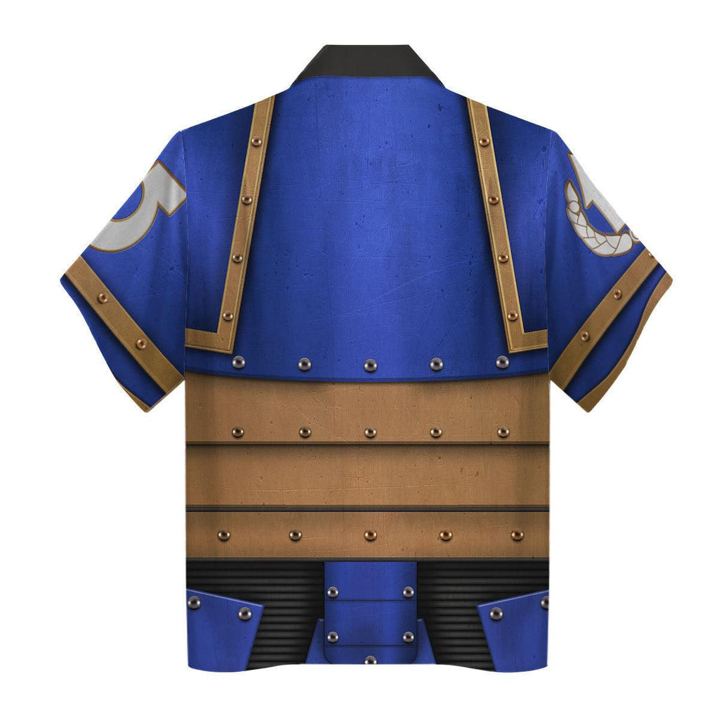 Pre-Heresy Ultramarines Legion in Mark II Crusade T-shirt Hoodie Sweatpants Cosplay - OodieGang