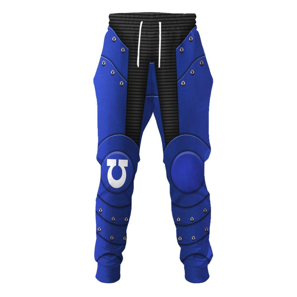 Pre-Heresy Ultramarines Legion in Mark II Crusade T-shirt Hoodie Sweatpants Cosplay - OodieGang