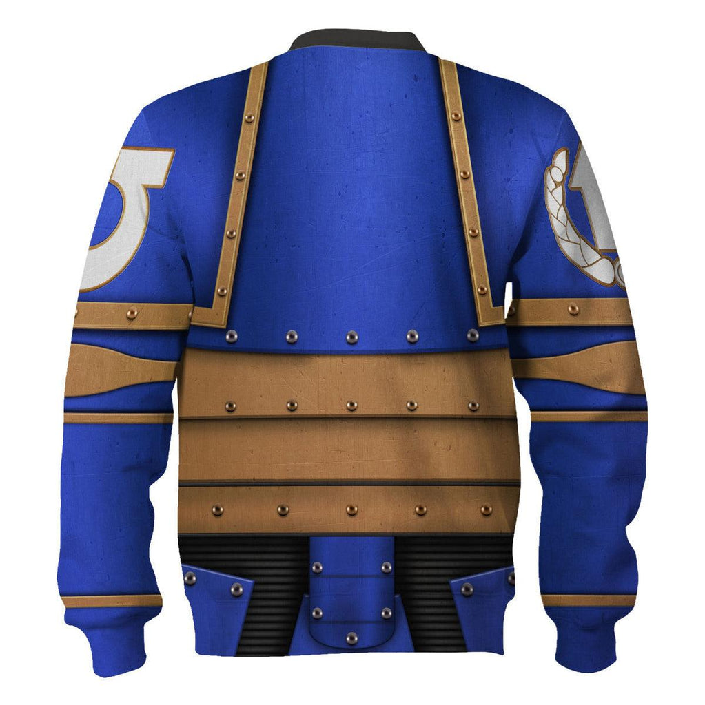 Pre-Heresy Ultramarines Legion in Mark II Crusade T-shirt Hoodie Sweatpants Cosplay - OodieGang