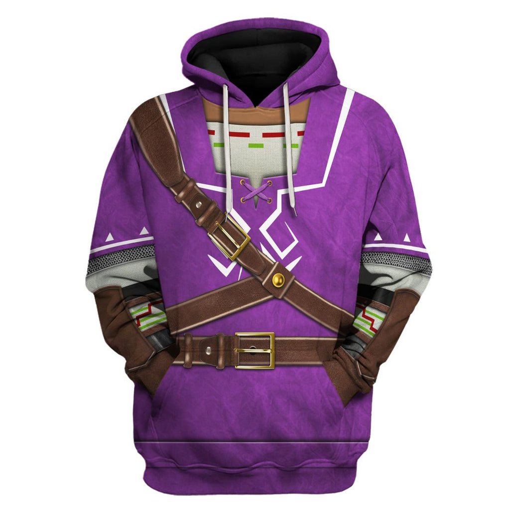 Purple Link Attire Unisex Hoodie Sweatshirt T-shirt Sweatpants Cosplay - OodieGang.com