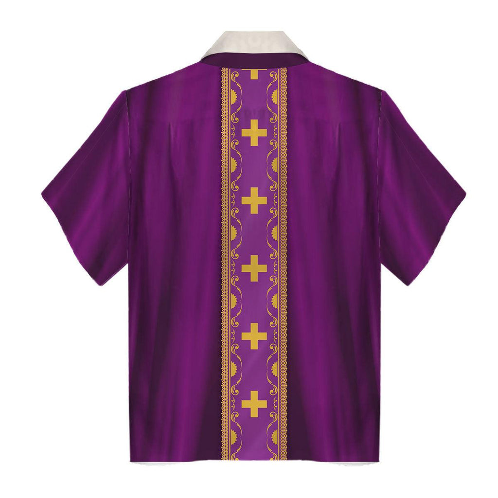 Purple Liturgical Vestment Hawaiian Shirt - OodieGang.com