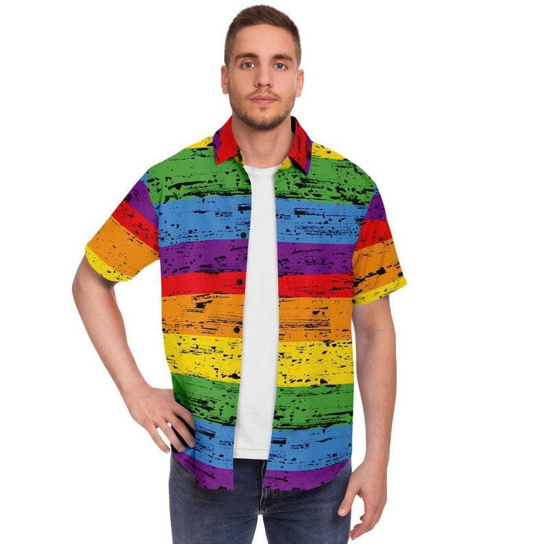 Rainbow Gay Pride Hawaiian Shirt - OodieGang