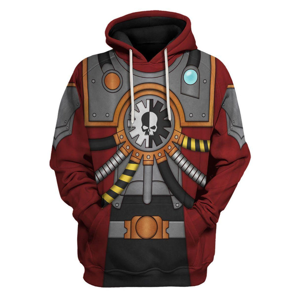 Red Adeptus Mechanicus T-shirt Hoodie Sweatpants Cosplay - OodieGang