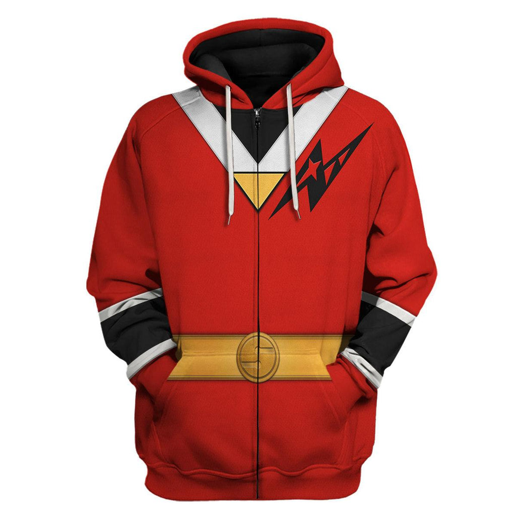 Red Aurico Ranger Hoodies Sweatshirt T-shirt Hawaiian Sweatpants - OodieGang.com