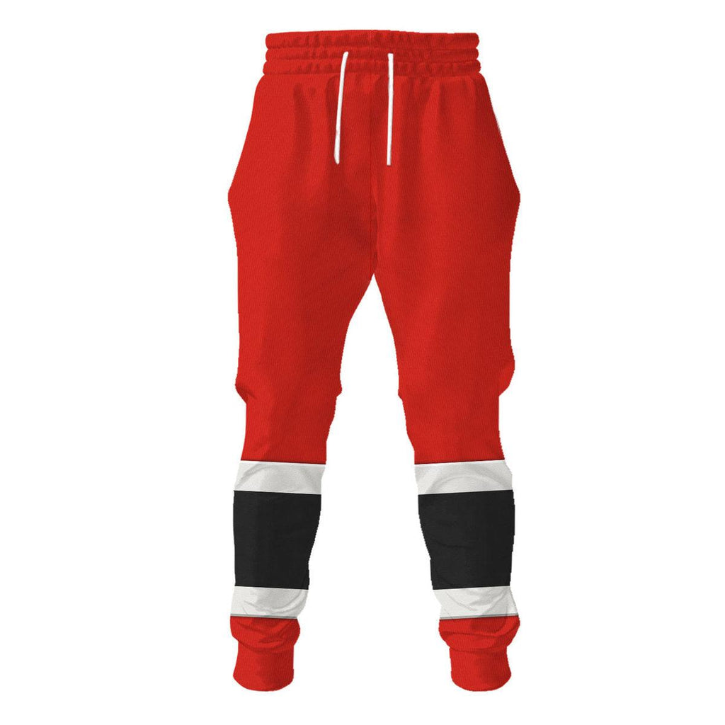 Red Aurico Ranger Hoodies Sweatshirt T-shirt Hawaiian Sweatpants - OodieGang.com