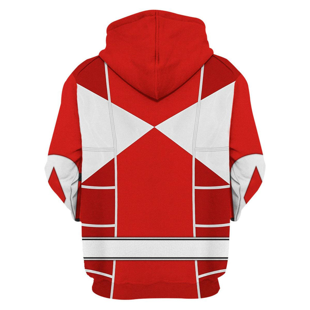 Red Ranger Mighty Morphin Cosplay Hoodies Sweatshirt T-shirt Hawaiian - OodieGang.com