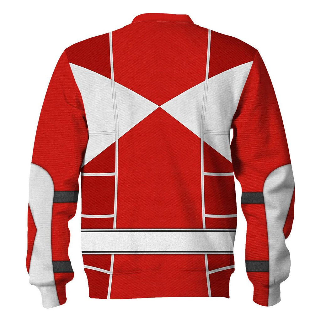 Red Ranger Mighty Morphin Cosplay Hoodies Sweatshirt T-shirt Hawaiian - OodieGang.com