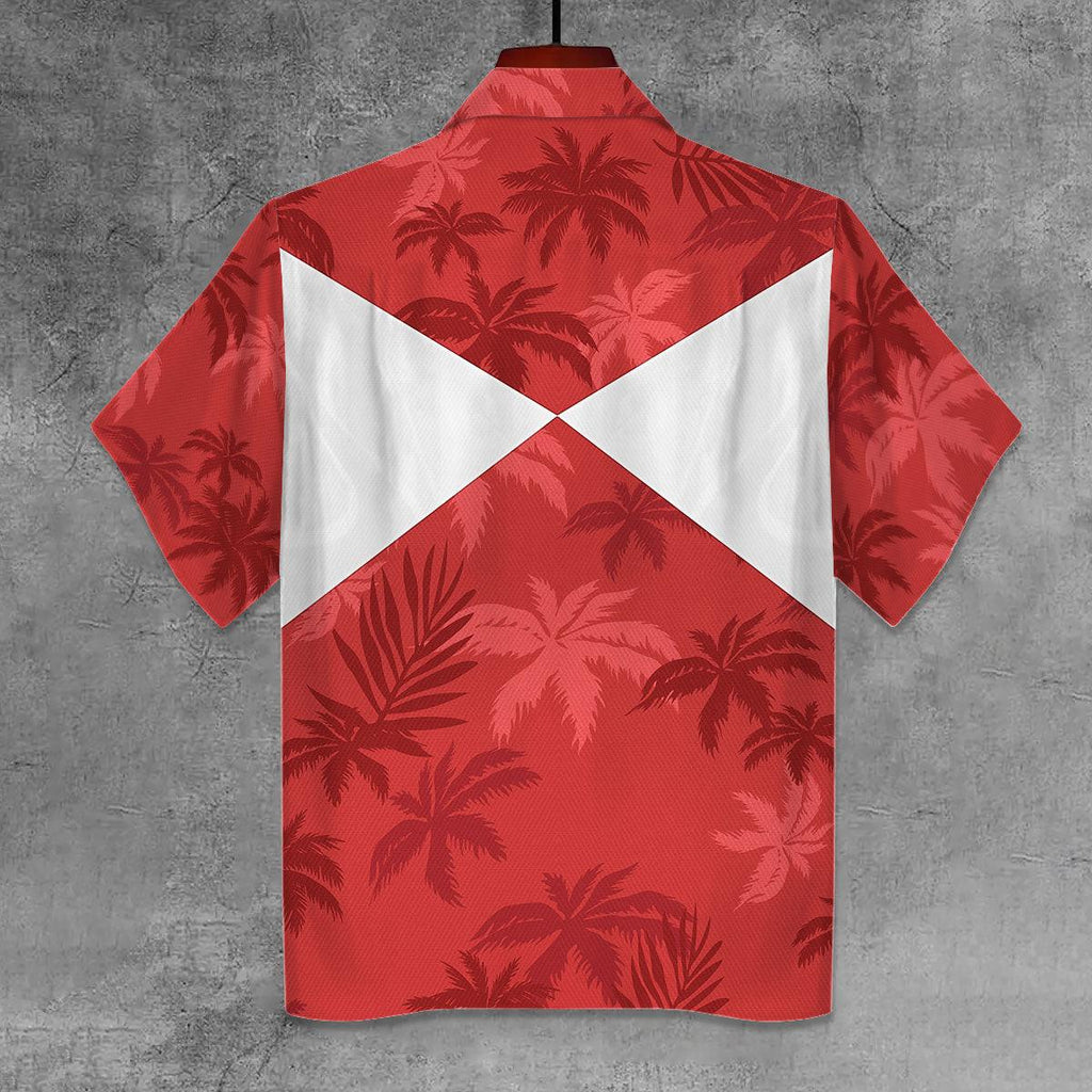 Red Ranger x Tommy Vercetti Hawaiian Shirt & Beach Shorts - OodieGang.com