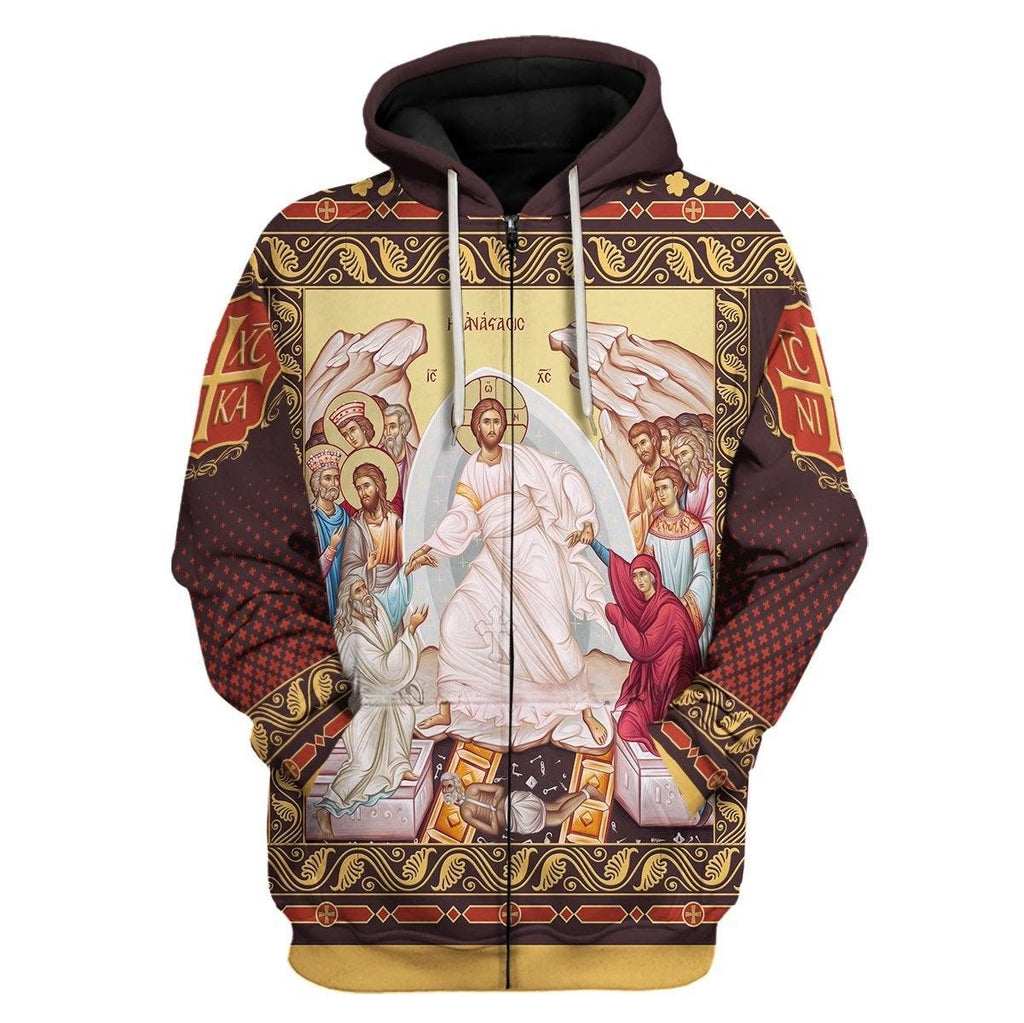 Resurrection of Christ Zip Hoodie - OodieGang