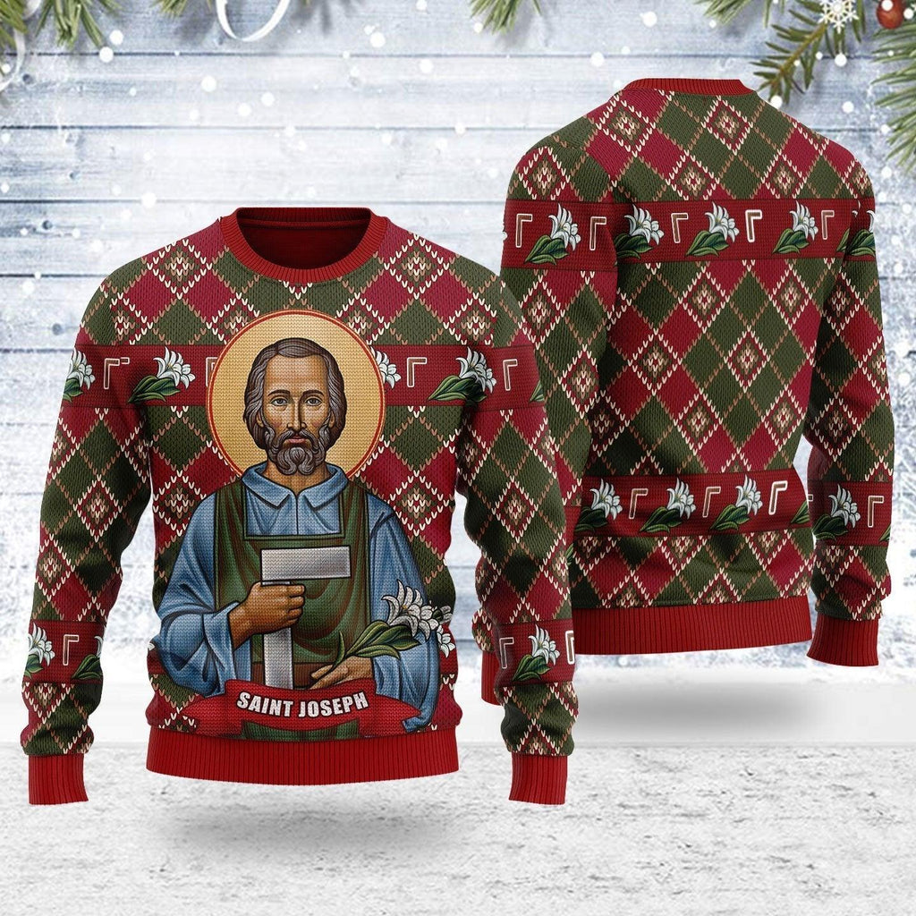 Saint Joseph Ugly Christmas Sweater - OodieGang