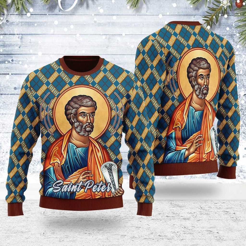 Saint Peter Ugly Christmas Sweater - OodieGang