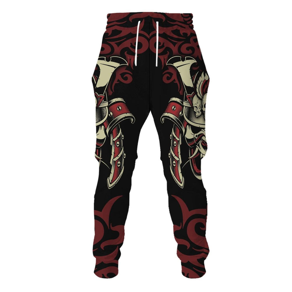 Samurai And Skull T-shirt Hoodie Sweatpants Apparel - DucG