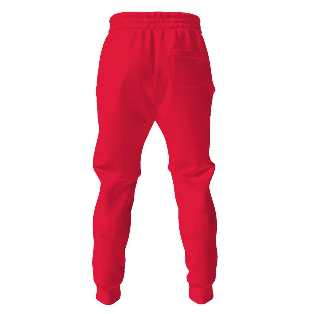 Samurai Red T-shirt Hoodie Sweatpants Apparel - DucG