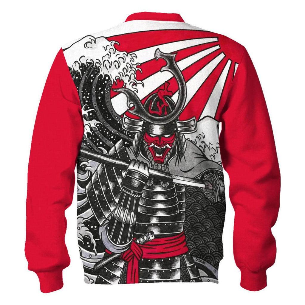 Samurai Red T-shirt Hoodie Sweatpants Apparel - DucG