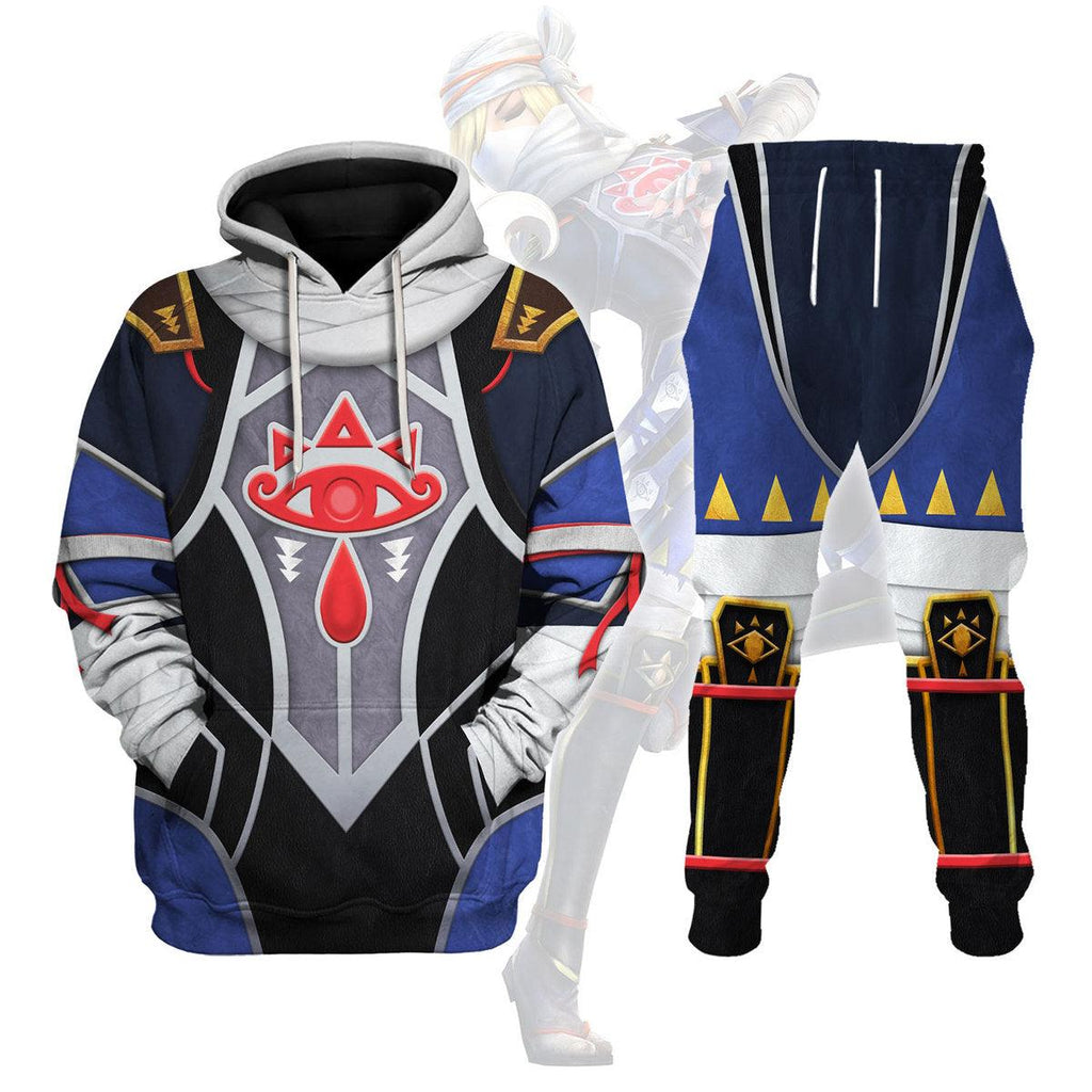 Sheik Zelda Attire Unisex Hoodie Sweatshirt T-shirt Sweatpants Cosplay - DucG