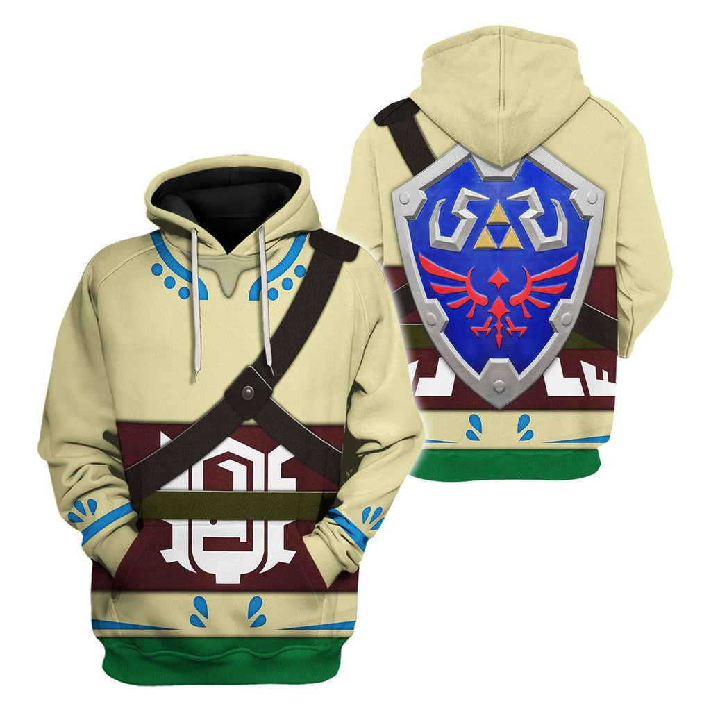 Skyloft Uniform - Skyward Sword Link Attire Shield Unisex Hoodie Sweatshirt T-shirt Sweatpants Cosplay - CustomsPig.com