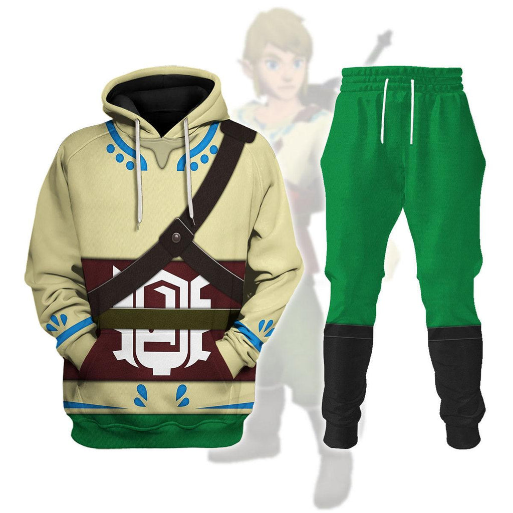 Skyloft Uniform - Skyward Sword Link Attire Unisex Hoodie Sweatshirt T-shirt Sweatpants Cosplay - CustomsPig.com